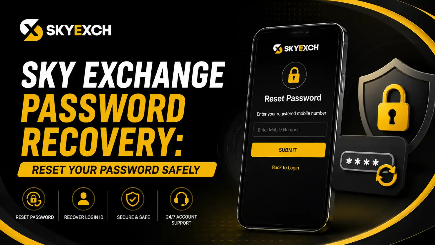 Sky Exchange password recovery and login support service