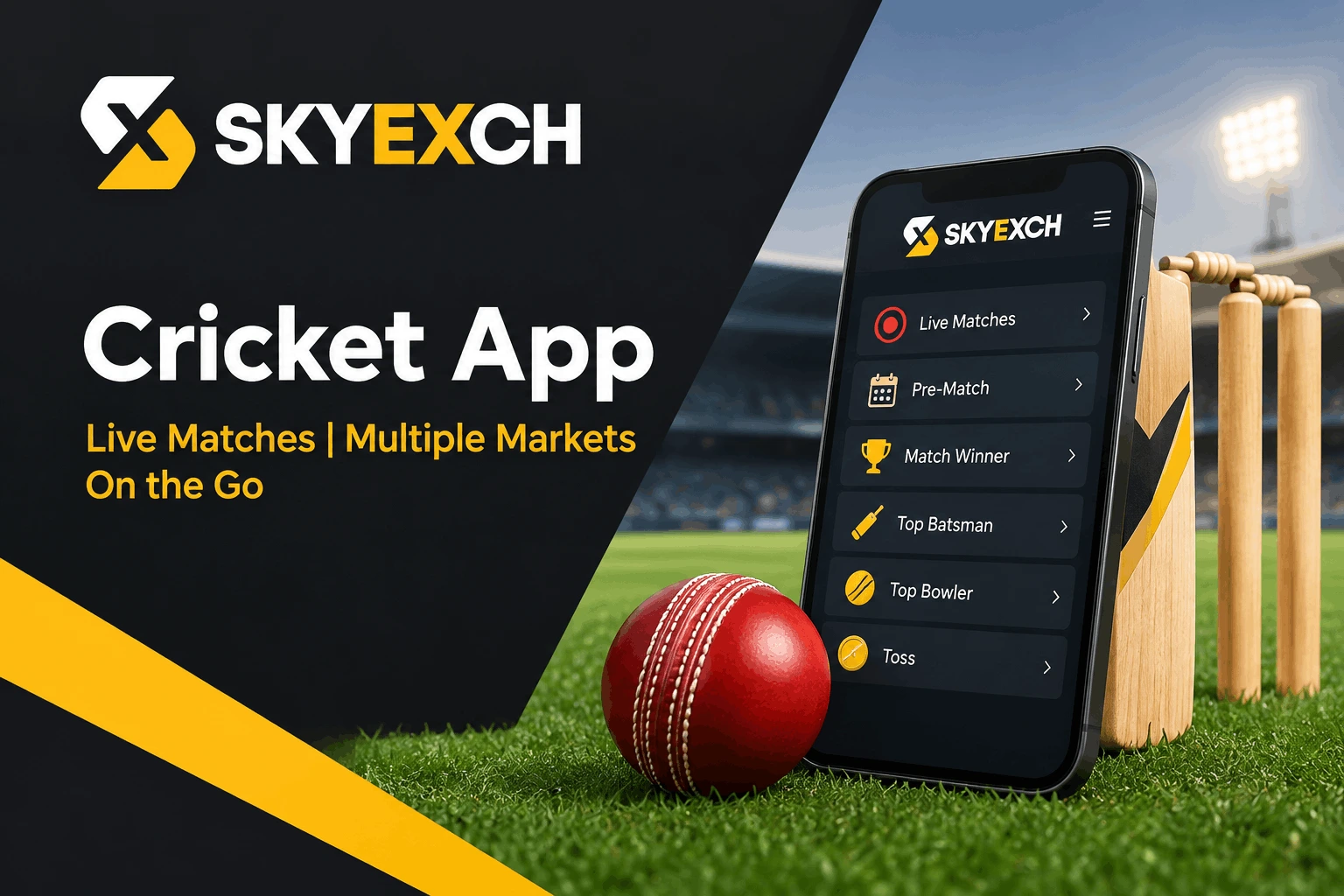 Sky Exchange cricket app features